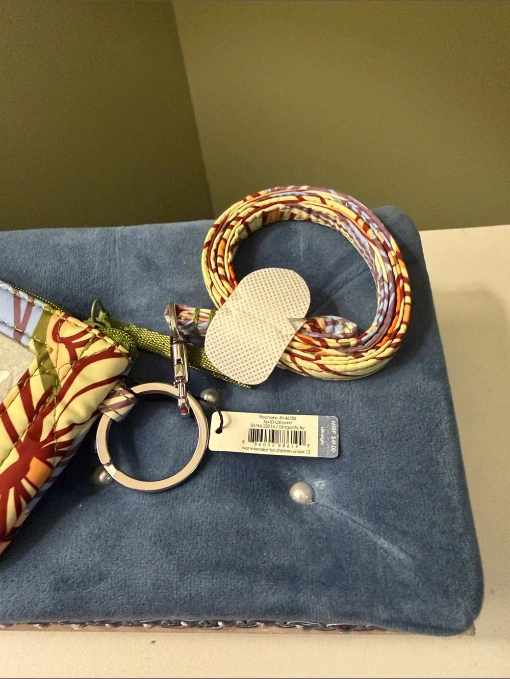 Vera Bradley NWT Dragonfly By Abstract Multicolor Lanyard Card Wallet